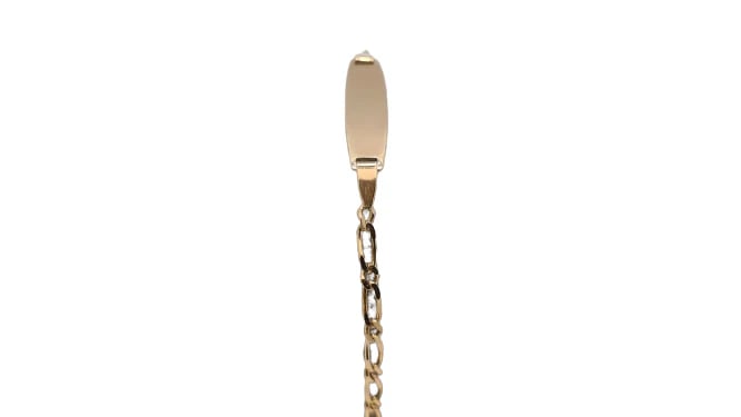 Bracelet Gourmette en or jaune 18 carats 58 Facettes