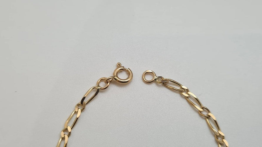 Bracelet Gourmette en or jaune 18 carats 58 Facettes