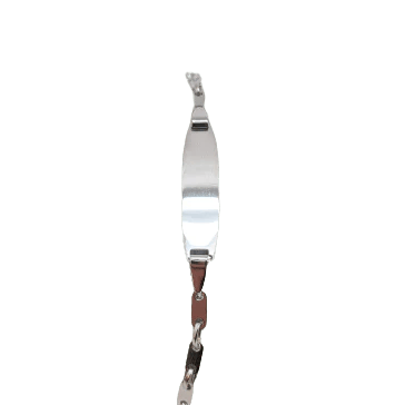 Bracelet Gourmette en or blanc 18 carats 58 Facettes
