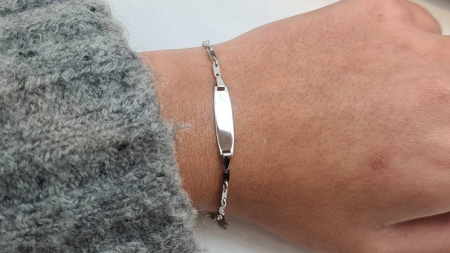 Bracelet Gourmette en or blanc 18 carats 58 Facettes