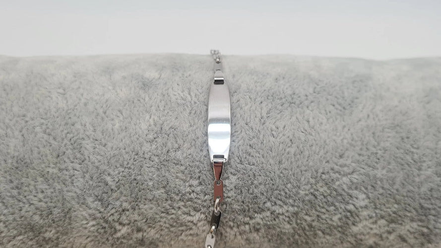 Bracelet Gourmette en or blanc 18 carats 58 Facettes
