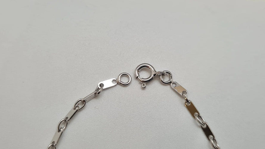 Bracelet Gourmette en or blanc 18 carats 58 Facettes