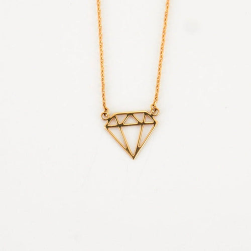 Collier Collier motif diamant en or jaune 58 Facettes