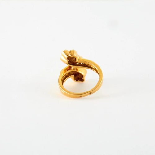 Bague 53 Bague en or jaune et diamants 58 Facettes