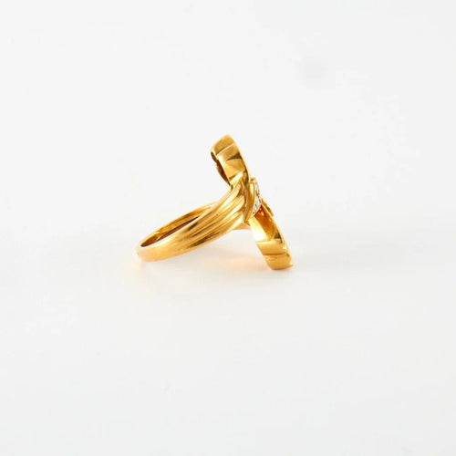 Bague 53 Bague en or jaune et diamants 58 Facettes