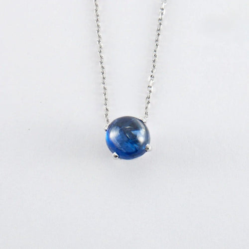 Collier Collier en or blanc 18 ct avec saphir 58 Facettes