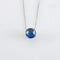 Collier Collier en or blanc 18 ct avec saphir 58 Facettes