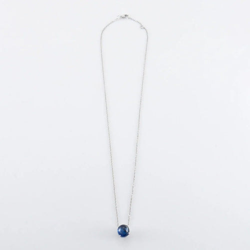 Collier Collier en or blanc 18 ct avec saphir 58 Facettes