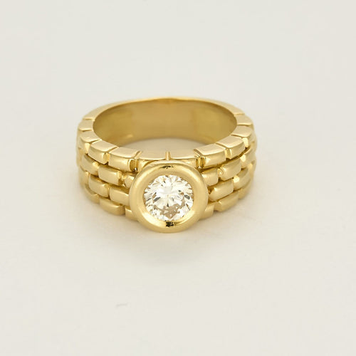 Bague 49 Bague solitaire en or jaune et diamant 58 Facettes B250610