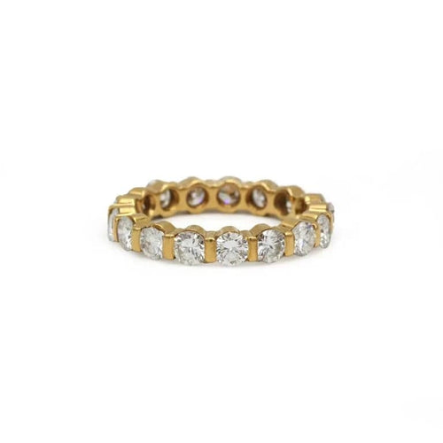 Bague 53 Alliance en or jaune 750 sertie de diamants 58 Facettes 260055R