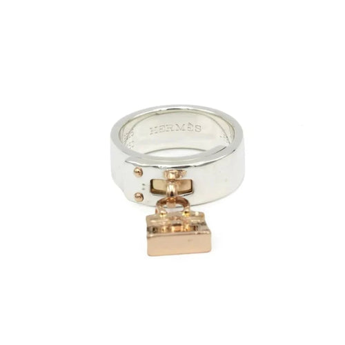 Bague 53 Hermès Amulettes - Bague en argent 925 et or rose 750 58 Facettes 260046R