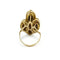 Bague 57 Bague en or jaune 750‰ aux yeux-de-tigre et diamants 58 Facettes 260032R