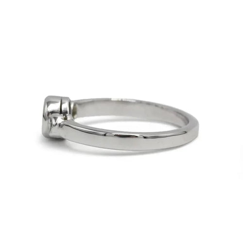 Bague 53 Bague trilogie - Diamants en or blanc et platine 58 Facettes 260009SP