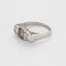 Bague 51.5 Bague en platine, diamant chocolat et diamant blanc 58 Facettes B250636