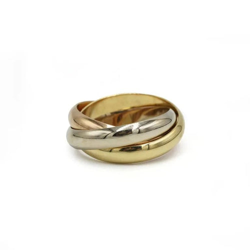 Bague 53 Cartier Trinity - Bague en or jaune, blanc et rose 750‰ 58 Facettes 260021R