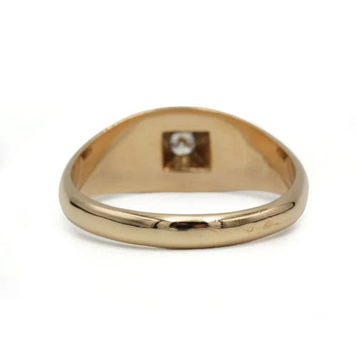 Bague 70 Bague jonc en or jaune 750‰ et diamant taille brillant 58 Facettes 260006R