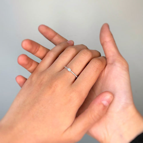 Bague 53 Cartier Étincelle - Bague en or blanc et diamants 58 Facettes 260011R