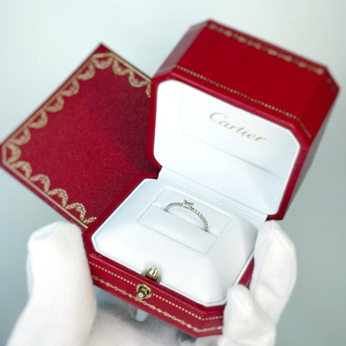 Bague 53 Cartier Étincelle - Bague en or blanc et diamants 58 Facettes 260011R