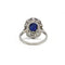 Bague 56.5 Bague marguerite - Platine 950, saphir et diamants 58 Facettes 250471R