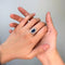 Bague 56 Bague marguerite - Platine 950, saphir et diamants 58 Facettes 250471R