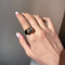 Bague 59 Bague tank en or jaune, platine et diamants 58 Facettes 250077SP