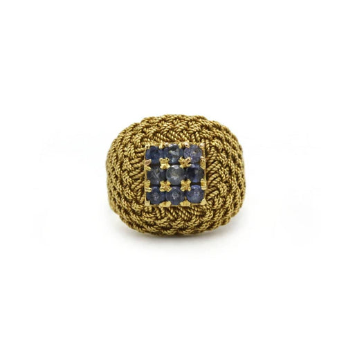 Bague 51 Bague Tressée - Or jaune et Saphirs 58 Facettes 250440R
