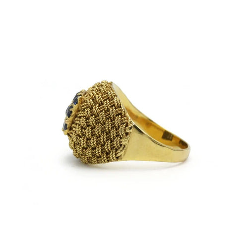 Bague 51 Bague Tressée - Or jaune et Saphirs 58 Facettes 250440R