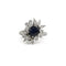 Bague 55 Bague cocktail en or blanc 750, saphir et diamants 58 Facettes 250075SP