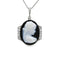 Collier Collier Pendentif Art Déco - Platine, Diamants & Camée Onyx 58 Facettes 250427R