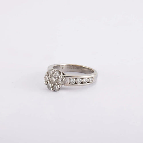 Bague 48 Bague Or blanc et diamants 58 Facettes 150052-T91R