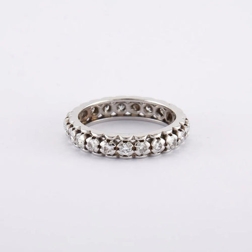Bague 53 / Blanc/Gris / Or 750 Alliance américaine Diamants 0.90ct 58 Facettes 170157R