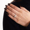 Bague 50.5 Bague en or blanc 18 carats et diamants 58 Facettes