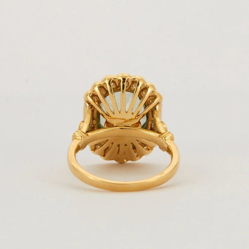 Bague 53.5 Bague or jaune 18 carats tourmaline et diamants 58 Facettes
