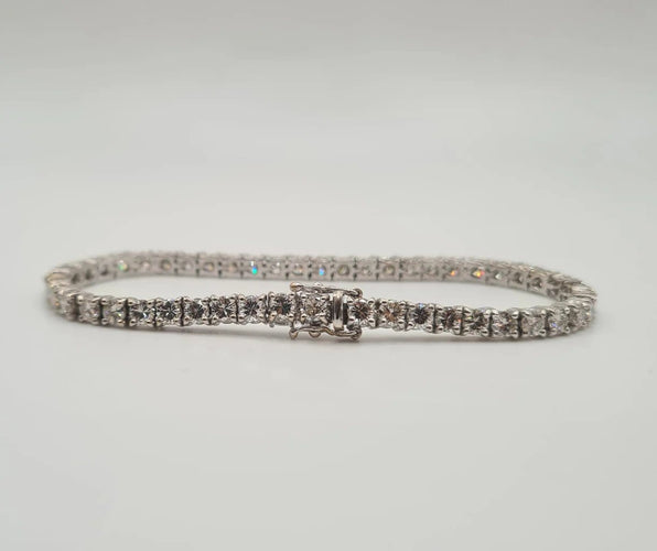 Bracelet Bracelet rivière en or blanc 18 carats et diamants naturels 58 Facettes