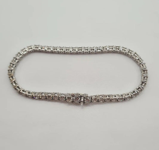 Bracelet Bracelet rivière en or blanc 18 carats et diamants naturels 58 Facettes