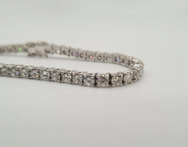 Bracelet Bracelet rivière en or blanc 18 carats et diamants naturels 58 Facettes