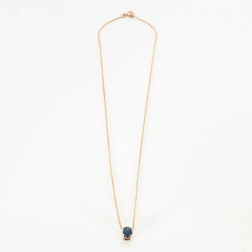Collier Collier en or rose et saphir 58 Facettes