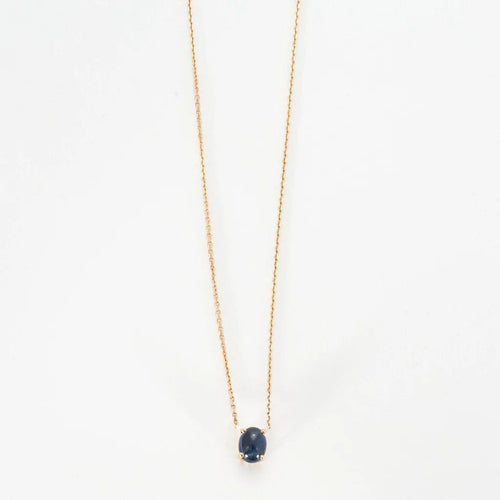 Collier Collier en or rose et saphir 58 Facettes
