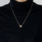 Collier Collier en or rose serti de saphirs multicolores 58 Facettes