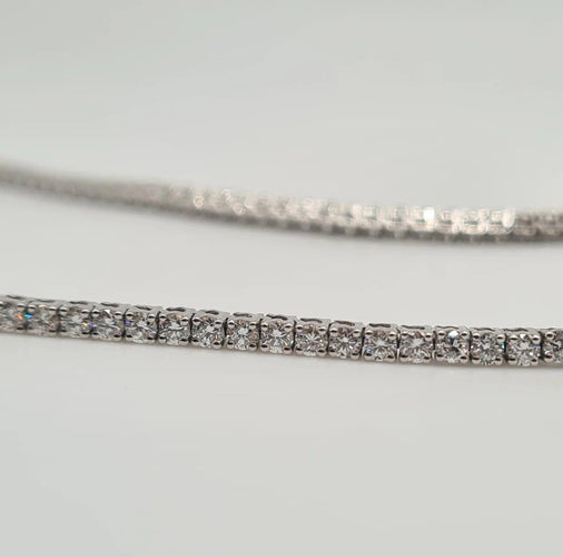 Collier Collier rivière en or blanc et diamants 58 Facettes