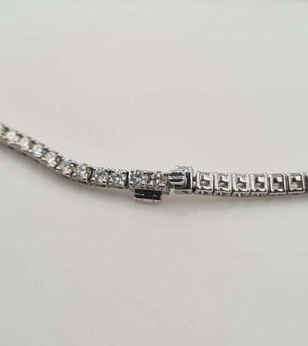 Collier Collier rivière en or blanc et diamants 58 Facettes