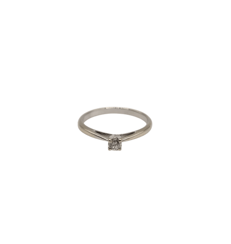 Bague 50 Solitaire - Bague en or blanc et diamant 58 Facettes