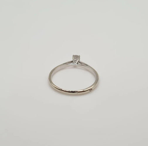 Bague 50 Solitaire - Bague en or blanc et diamant 58 Facettes