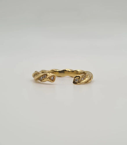 Bague 53 Bague en or jaune et diamants 58 Facettes