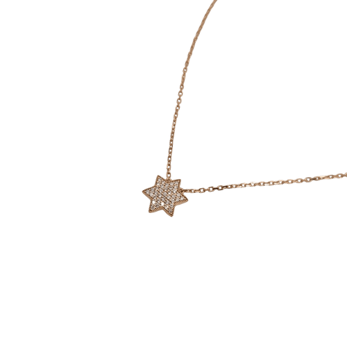 Collier Collier en or rose 18 carats serti de diamants 58 Facettes