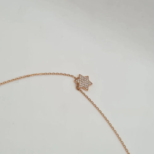 Collier Collier en or rose 18 carats serti de diamants 58 Facettes