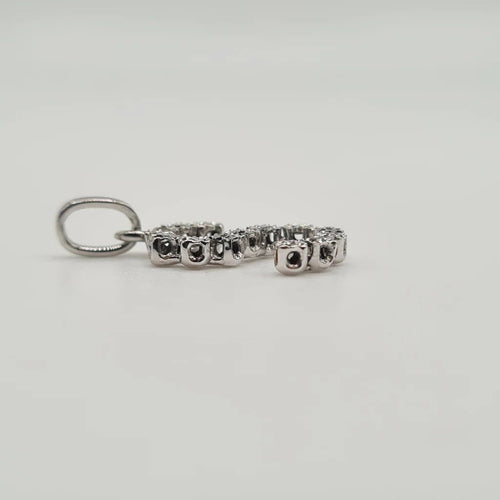 Pendentif Pendentif S en or blanc et diamants 58 Facettes