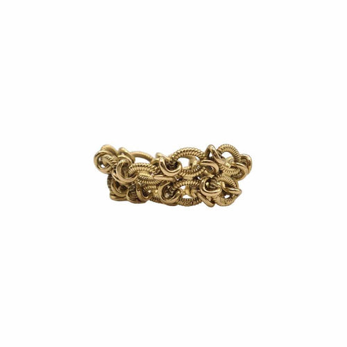 Bague 54.5 Bague en mailles en or jaune 58 Facettes