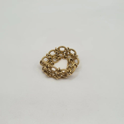 Bague 54.5 Bague en mailles en or jaune 58 Facettes