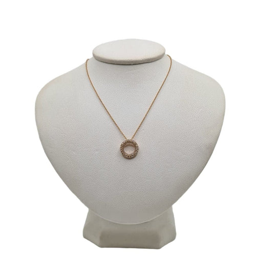 Collier Collier cercle en or rose et diamants 58 Facettes